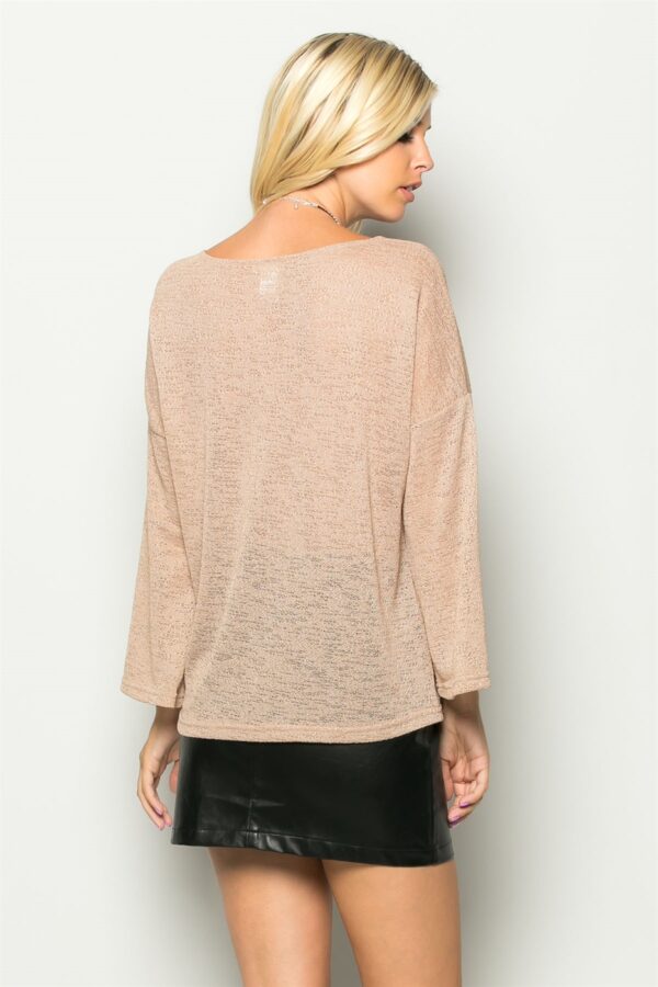 Deep V-Neck Sleeve Top - Image 6