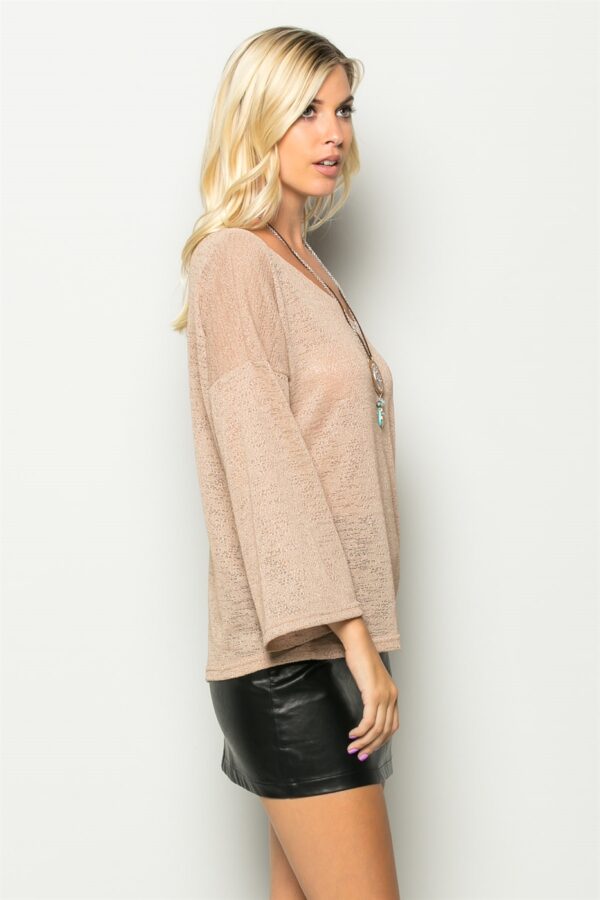 Deep V-Neck Sleeve Top - Image 10