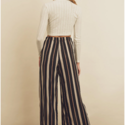 Striped Knot Front Pants 