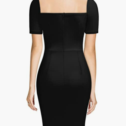 Sweetheart Ruched Wrap Pencil Dress
