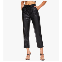 Faux Leather Ankle Pants By Tagoo