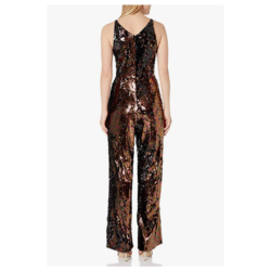 Charlie Plunging Sequin Jumpsuit by Dress the Population