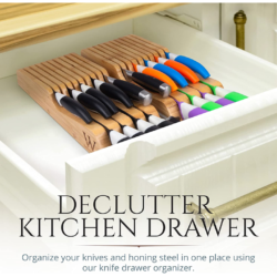 Bamboo Knife Drawer Organizer Insert by W Selections