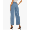 Button Fly Jeans Wide Leg Baggy Cropped Denim Pants
