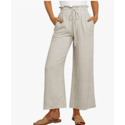 Linen Wide Leg Trousers by Anrabess