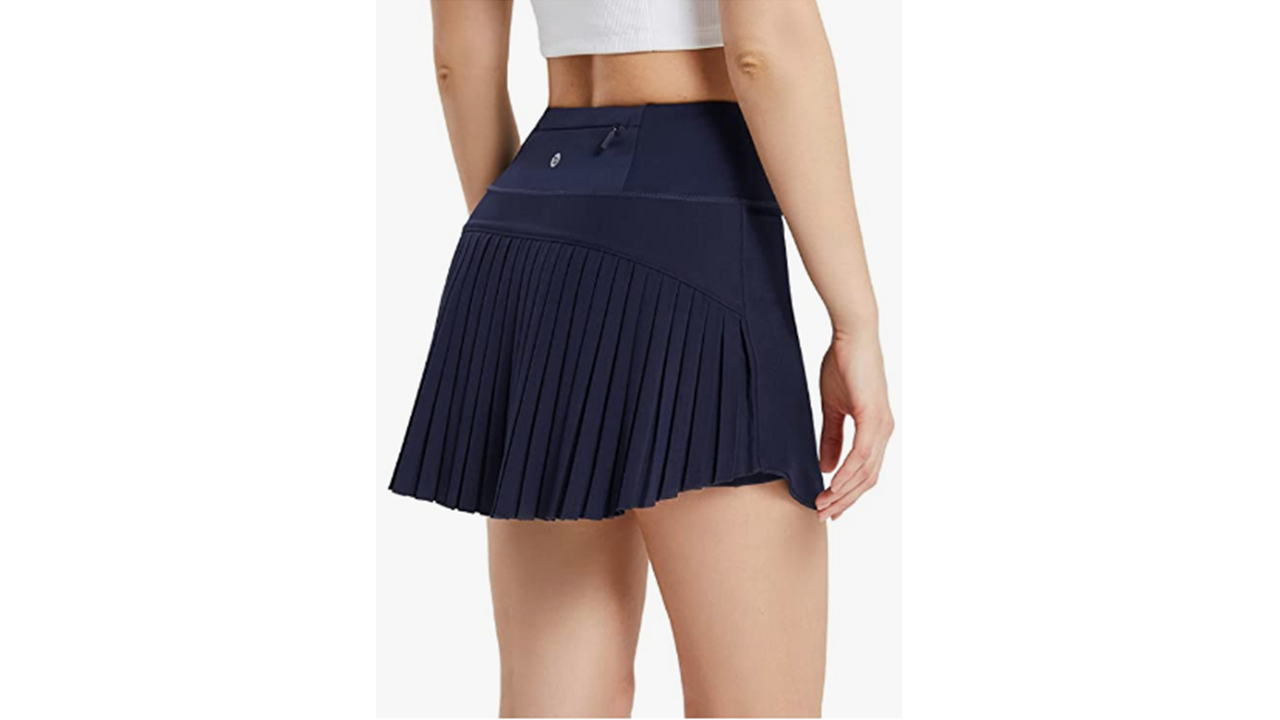 BALEAF Women's Pleated Tennis Skirts High Waisted Lightweight Athletic Golf Skorts Skirts with Shorts Pockets