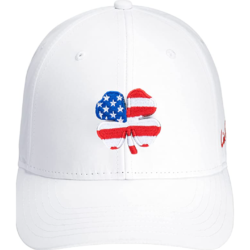 USA Classic White Hat with USA Flag by Black Clover