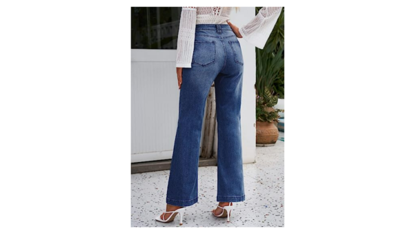 luvamia Wide Leg Jeans for Women High Waisted Baggy 90S Jeans Distressed Stretchy Denim Pants Trendy